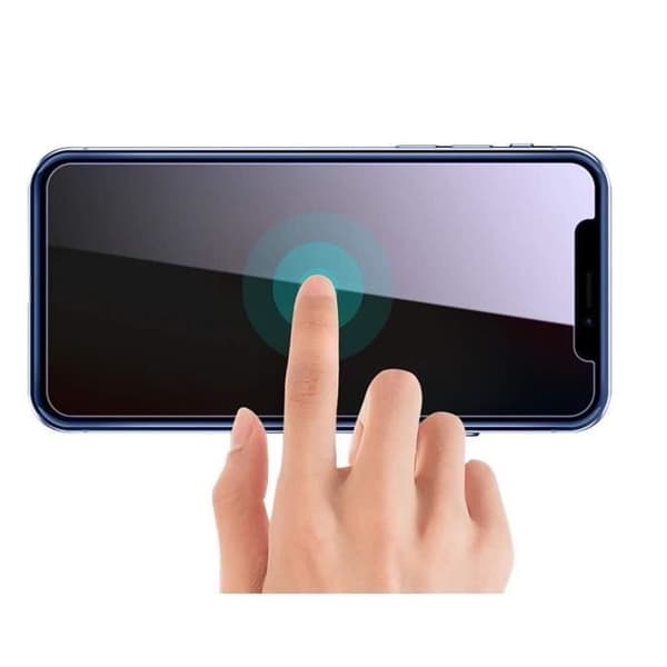 Hærdet Glas til iPhone 12 MINI (5,4") [Pack 2] Antispy Sort Skærmbeskyttelse Phonillico® Svart