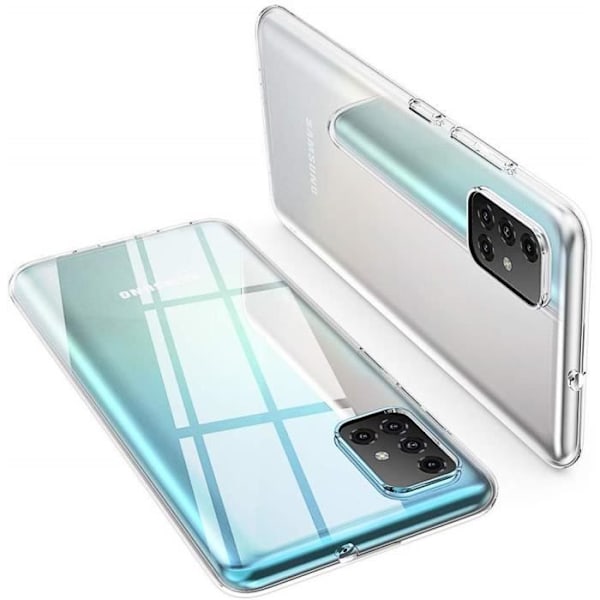 Samsung Galaxy A71:n kuori + Musta reuna karkaistu lasi - Pehmeä silikoni suojakuori, näyttösuojalasi Phonillico®