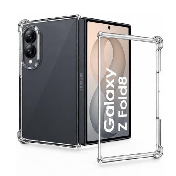 Skyddsfodral för Samsung Galaxy Z FOLD 8 - Stötsäker Hård Silikon Transparent Phonillico® Transparent