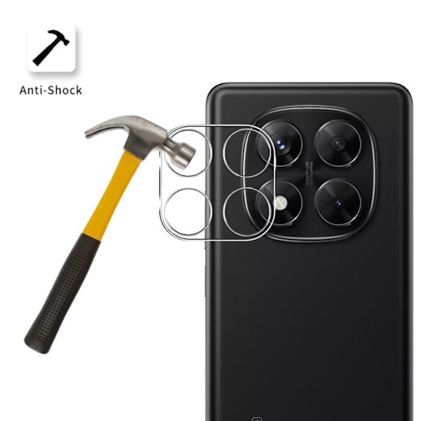 Kameran Suojus - Phonillico® - Xiaomi Redmi Note 14 PRO 5G - 2 kappaleen pakkaus - Karkaistu lasi - Naarmunkestävä Transparent
