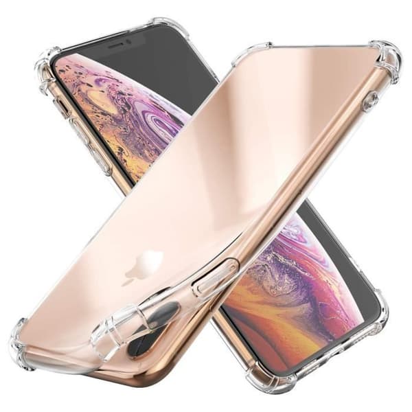 [Kompatibel Apple iPhone XS] Stødsikker Transparent Silikone Case [Phonillico®]