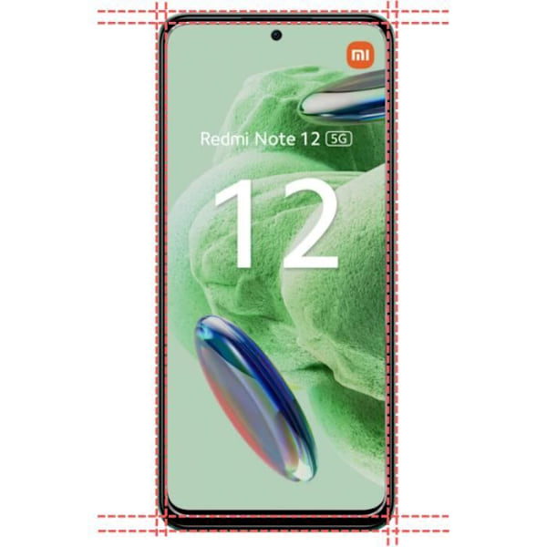 Karkaistu Lasi Xiaomi Redmi Note 12 5G:lle [Paketti 4] Näytön Suojakalvo Phonillico®
