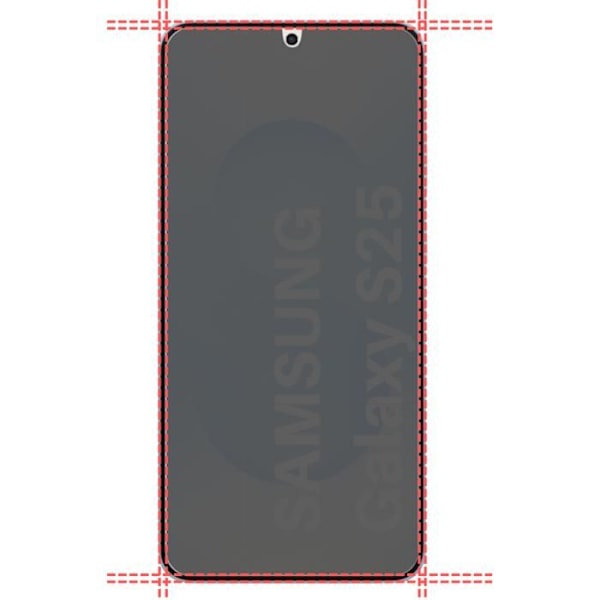 Karkaistu lasi - Phonillico® - Samsung Galaxy S25 - Vakoilunesto - Pakkaus 2 - Naarmuja kestävä Klar och svart