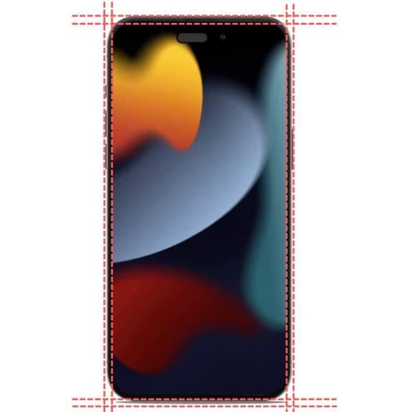 Skyddsfält - Phonillico - iPhone 14 PRO MAX - Pack med 2 - Antispion - Härdat glas Svart