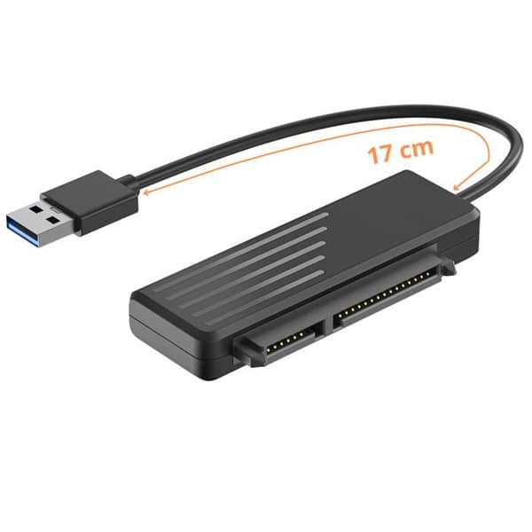 USB 3.0 til SATA-adapter - Ubeskreven - HDD/SSD 2,5" - Plug&Play - Kompatibel med Windows/Mac/Linux