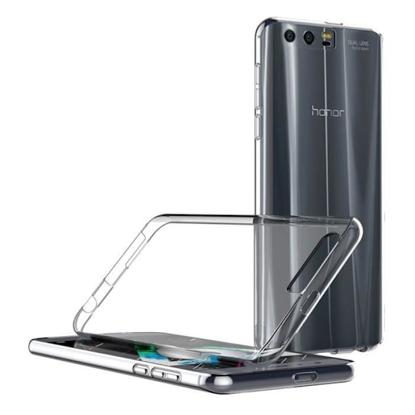 HUAWEI HONOR 9 - Läpinäkyvä Silikoni + Karkaistu Lasi Näytön Suojakalvo [Phonillico®]