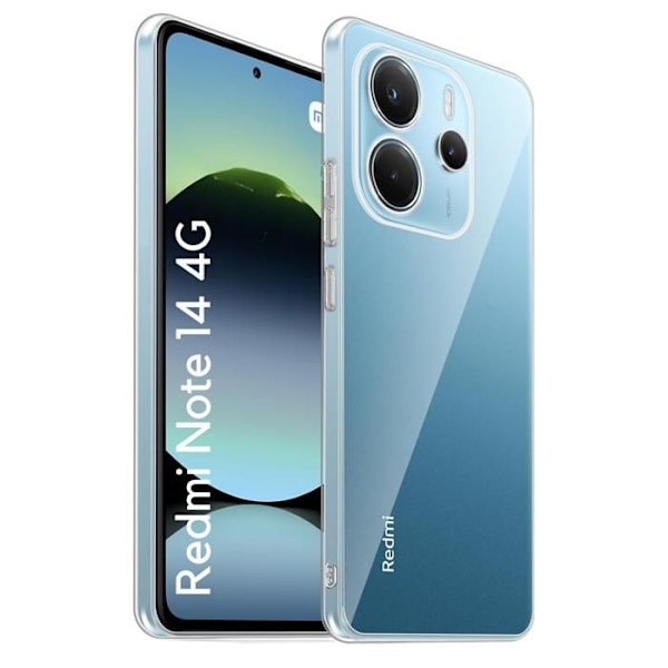 Coque - Phonillico® - Xiaomi Redmi Note 14 4G - Silikoni Geeli TPU - Ultra Ohut - Läpikuultava Transparent