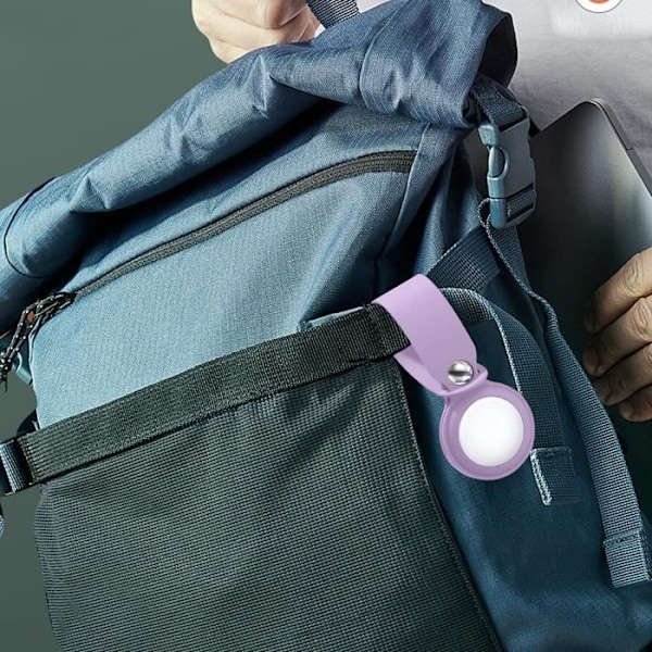 Coque - Phonillico® - Yhteensopiva AirTag 2021 - 2 kpl - Violetti Silikoni - Irrotettava Solki Lila/lila