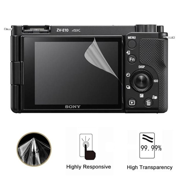 Näytönsuoja - Phonillico - Sony ZV-E10 - 2-Pack - Kestävä Muovikalvo - Ultra Ohut