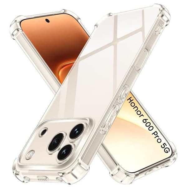 Skyddsfodral för Honor 600 Pro 5G - Stötsäker Transparent TPU-skydd Phonillico® Transparent