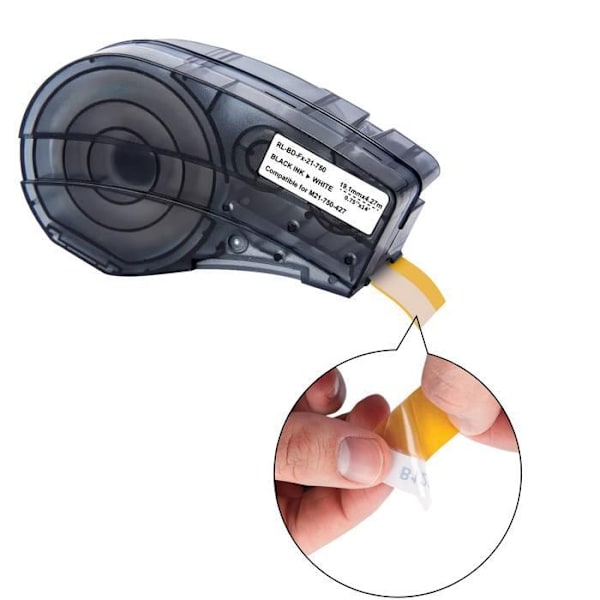 Yhteensopiva nauha - Phonillico® - M21-750-427 - Valkoinen/Läpinäkyvä - 19,1mm x 4,27m