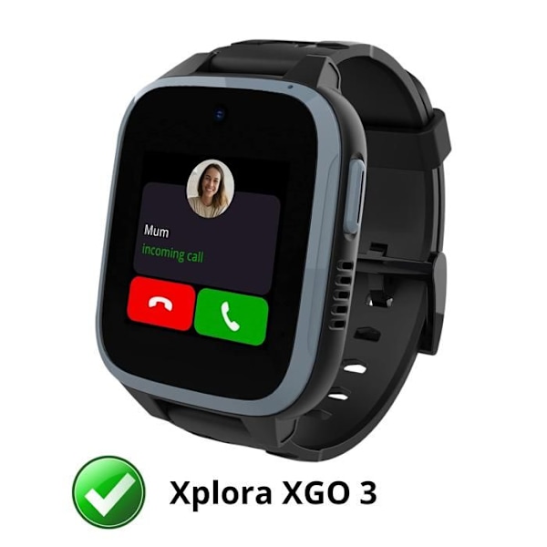 Xplora XGO 3-kompatibelt fodral - Hårt skyddsfodral Transparent skärmskydd i härdat glas Transparent