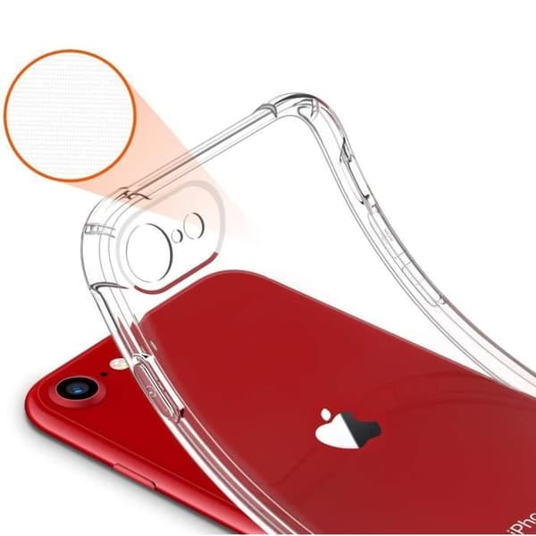 Coque Antichoc Silicone Transparent til iPhone SE 2020 Phonillico® Transparent