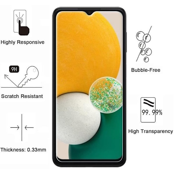Fodral för Samsung Galaxy A13 5G och 2 härdade glas skydd för skärm Phonillico® Transparent