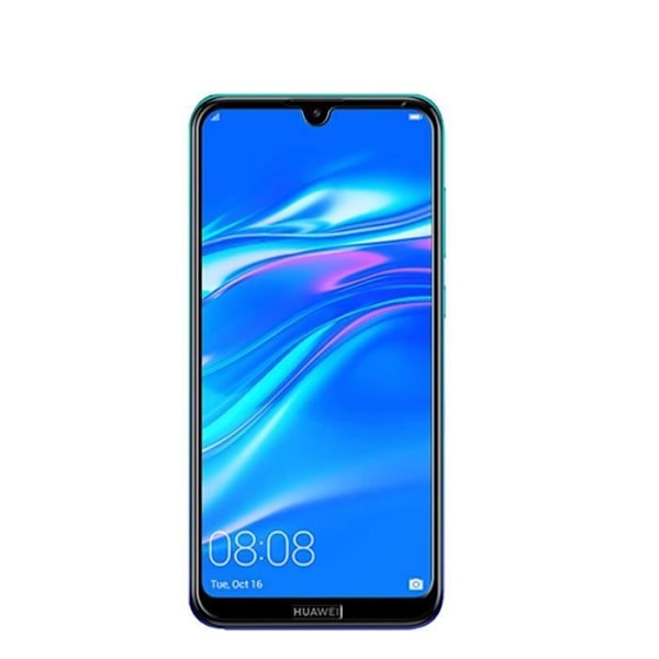 Hærdet Glas - Phonillico® - Huawei Y7 2019 - Sort Kant - Buet - Kradsik Svart