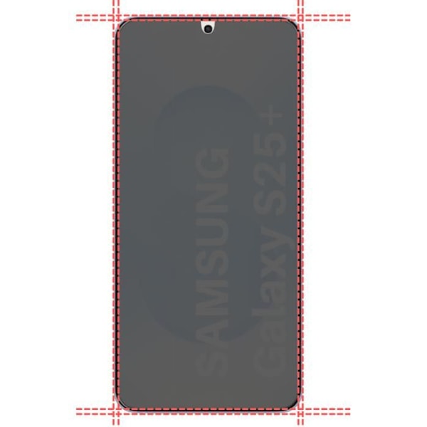 Karkaistu lasi - Phonillico® - Samsung Galaxy S25 PLUS - Vakoilusuojattu - Pakkaus 2 - Naarmuuntumaton Klar och svart