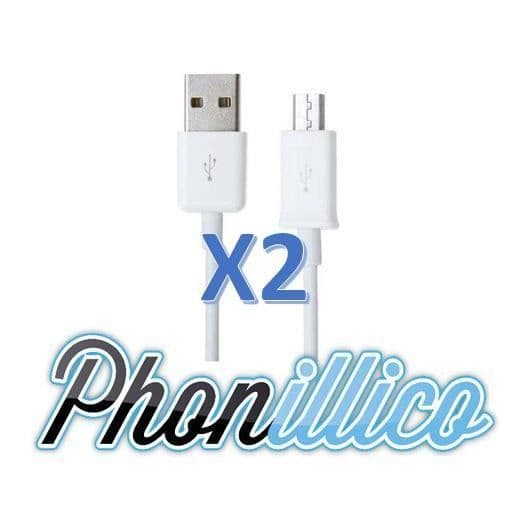Sæt af 2 USB opladerkabler kompatible med Sony Xperia Z
