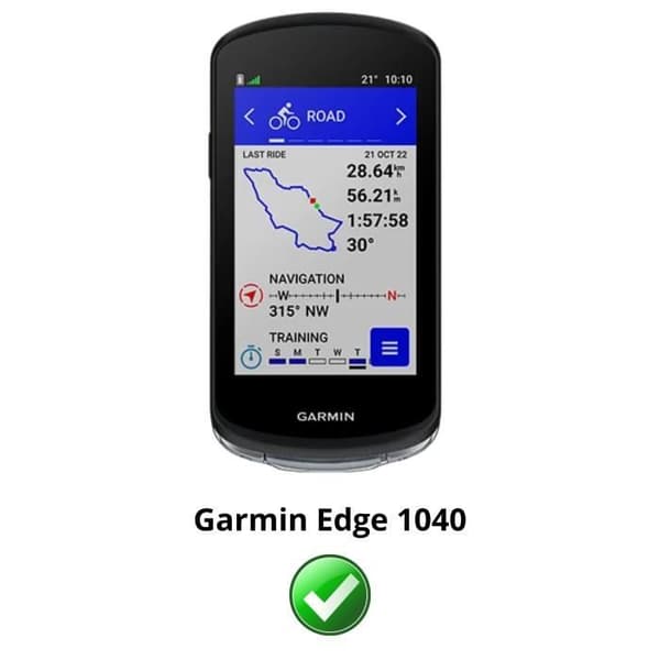 Coque til Garmin Edge 1040 - Etui Silikone Sort Blød Beskyttelse Phonillico®
