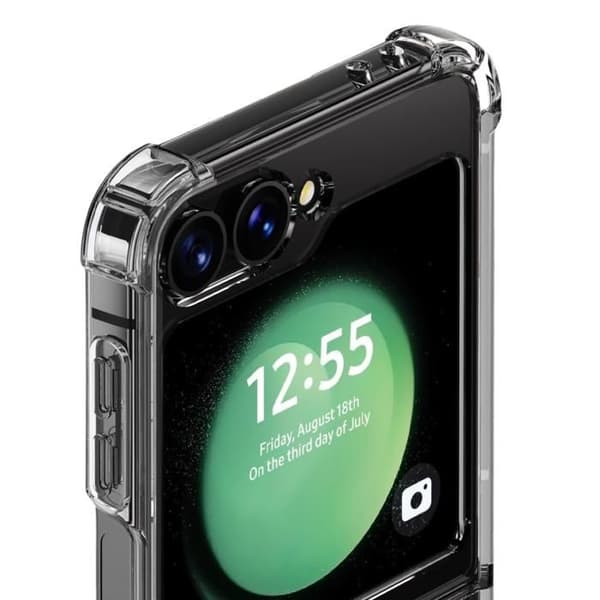 Coque til Samsung Galaxy Z FLIP 7 FE - Stødabsorberende Beskyttelse Silikone Blød Transparent Phonillico® Transparent