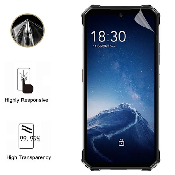 Näytönsuojus - Phonillico - Oukitel WP26 - Pakkaus 2 - Erittäin ohut - Naarmun kestävä Transparent