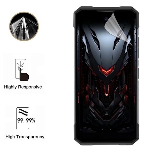 Skyddsskärm för Doogee S200 [Pack 2] Plastfilm Skyddande Ultra Tunn Phonillico® Transparent