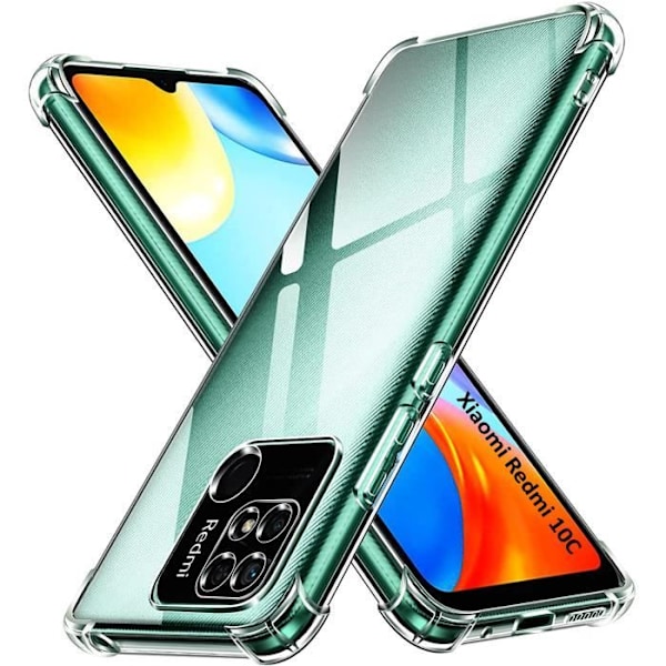 Coque för Xiaomi Redmi 10C - Stötsäker Skydd Silikon Mjuk Transparent Phonillico® Transparent