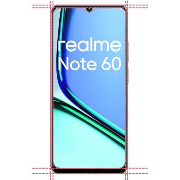 Härdat glas för Realme Note 60 [Pack 4] Skärmskydd Phonillico® Transparent