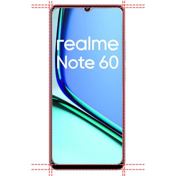 Karkaistu lasi - Phonillico® - Realme Note 60 - Paketti 4 - Näyttösuoja - Naarmuuntumisen kestävä Transparent