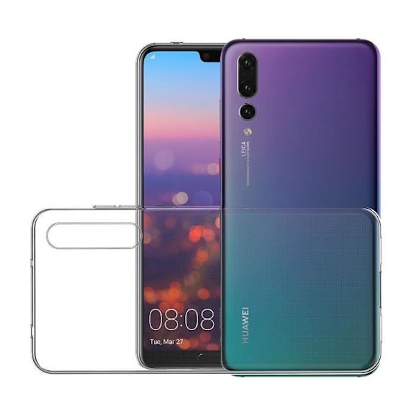 Telefoncover - Phonillico® - HUAWEI P20 PRO - Transparent Silikone - hærdet Glas - Ultra Slim Transparent