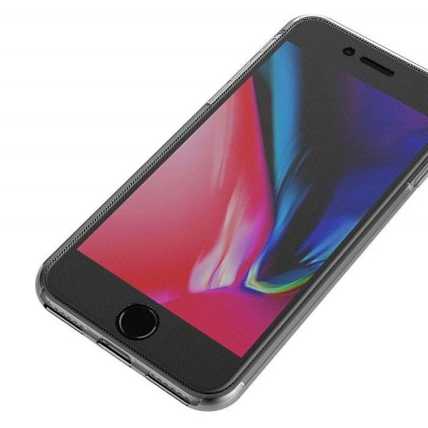 Apple iPhone 7 yhteensopiva kuori - Täysläpinäkyvä TPU-geelikotelo eteen ja taakse, pehmeä silikoni Phonillico®