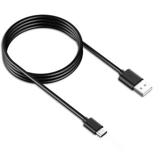 USB-C-kabel til Xiaomi Mi NOTE 10 - Mi NOTE 10 LITE - USB-C opladerkabel Sort 1 Meter Phonillico® Svart