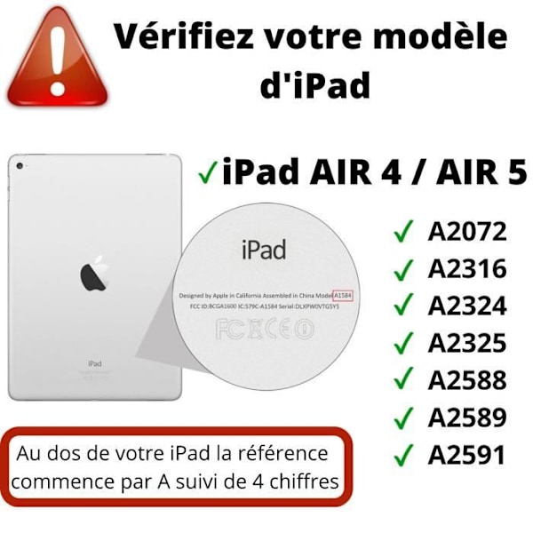 Coque til iPad AIR 5 - iPad AIR 4 - Stødabsorberende Beskyttelse TPU Blød Transparent Phonillico®