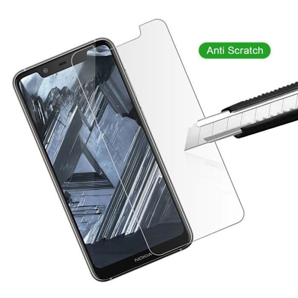 Filmm för skärmskydd - Phonillico® - NOKIA 5.1 PLUS - Paket med 2 - Härdat glas - Represistent