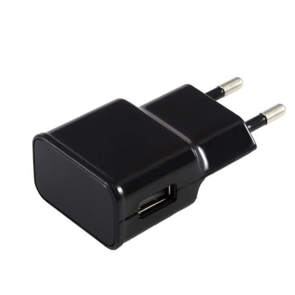 [Kompatibel med Samsung Galaxy NOTE 1 - NOTE 2 - NOTE 3LITE - NOTE 4] Sort vægoplader med Micro USB-port [Phonillico®] Svart