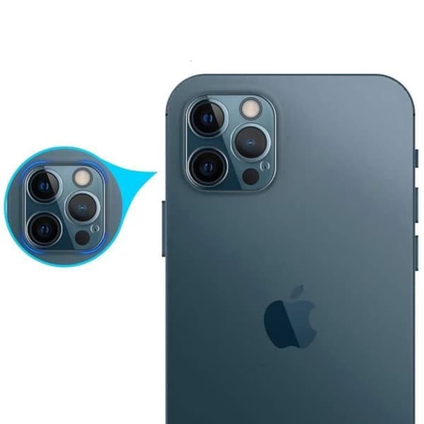 Skyddskamera - Phonillico - iPhone 12 PRO MAX - 2-pack - Härdat glas - Repbeständig Transparent