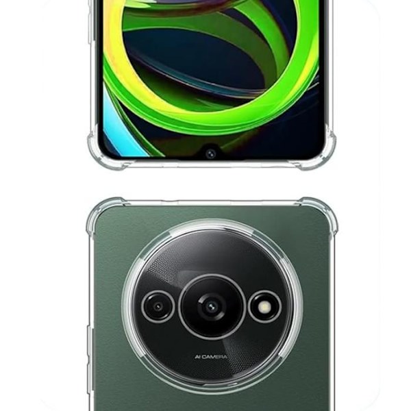 Coque - Phonillico® - Xiaomi Redmi A3 - Iskunkestävä - Pehmeä - Läpinäkyvä Transparent