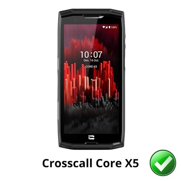 Skærmbeskyttelse - Phonillico - Crosscall Core X5 - Pakke med 2 - Ridsefast - Ultra tynd Transparent