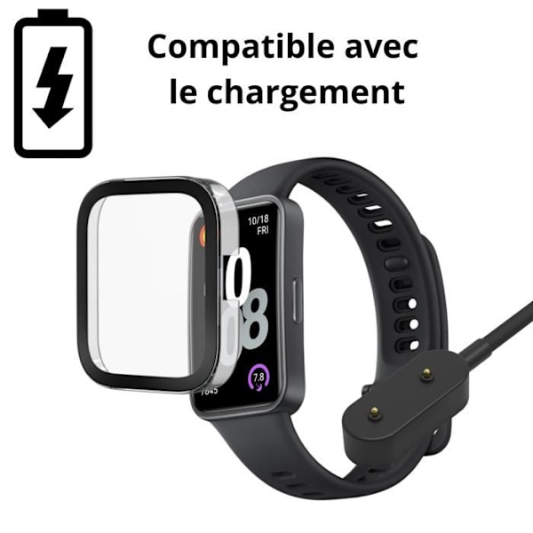 Compatibel skal för Huawei Band 10/Band 9/Band 8 - Hårt skydd för smartklocka, transparent fodral med härdat glas Phonillico® Transparent