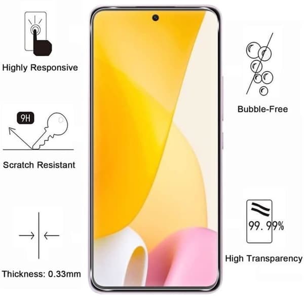 Härdat glas för Xiaomi 12 Lite [Pack 2] Skärmskydd Phonillico® Transparent