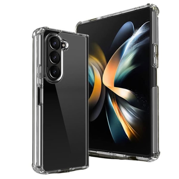 Kuori Samsung Z FOLD 5:lle - Iskunkestävä Pehmeä Silikoni Läpinäkyvä Phonillico® Transparent