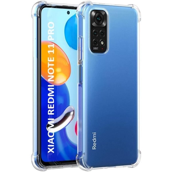 Skydd för Xiaomi Redmi Note 11 Pro - Phonillico® - Stötabsorberande - Mjuk Silikon - Transparent - Ultra Slim Transparent