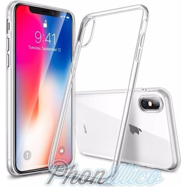 Läpinäkyvä TPU-kuori yhteensopiva Apple iPhone X - Phonillico® Ultra Slim -kuori