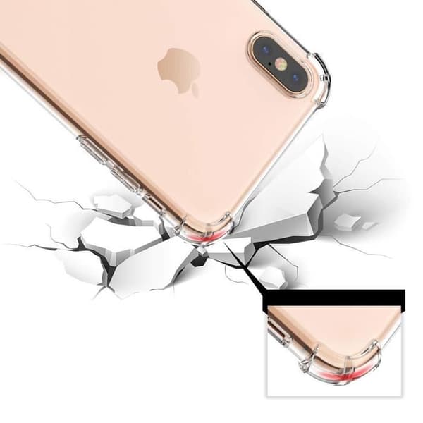 [Kompatibel Apple iPhone X] Stødabsorberende Transparent Silikone Cover [Phonillico®] Transparent