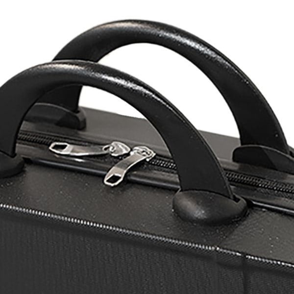 Lille håndbagage, hård skal Bærbar Moderigtig Komfortabelt håndtag Makeup Kosmetiktaske til Travel Business Sort 14in