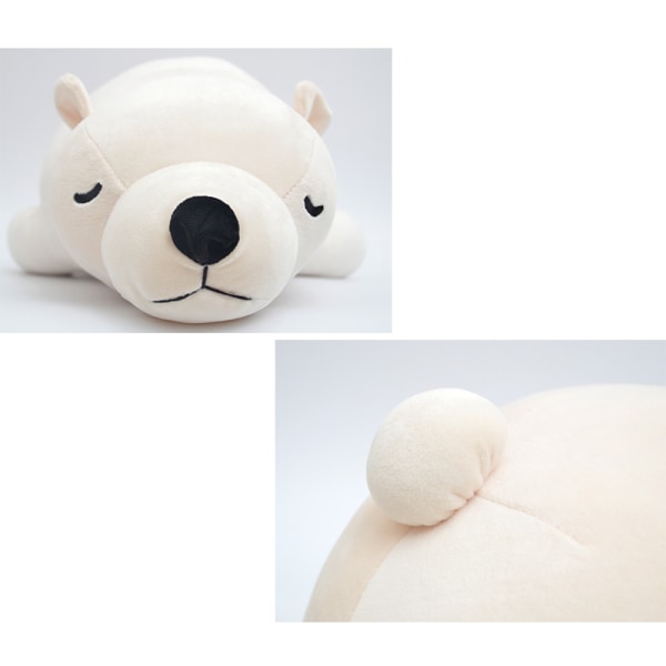 Plys kreativ pude isbjørn dukke stof dukke fødselsdagsgave dukke brun afklædt 50cm