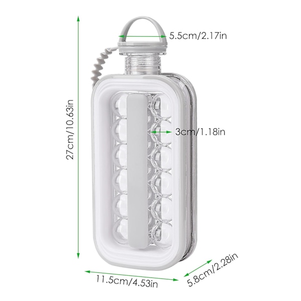 Isbitsform Mursten Vattenkokare Med Lock Rund Grå Öl Hållbar Plast Köksbar Verktyg Bärbar 500 ml Vattenflaska Skaka