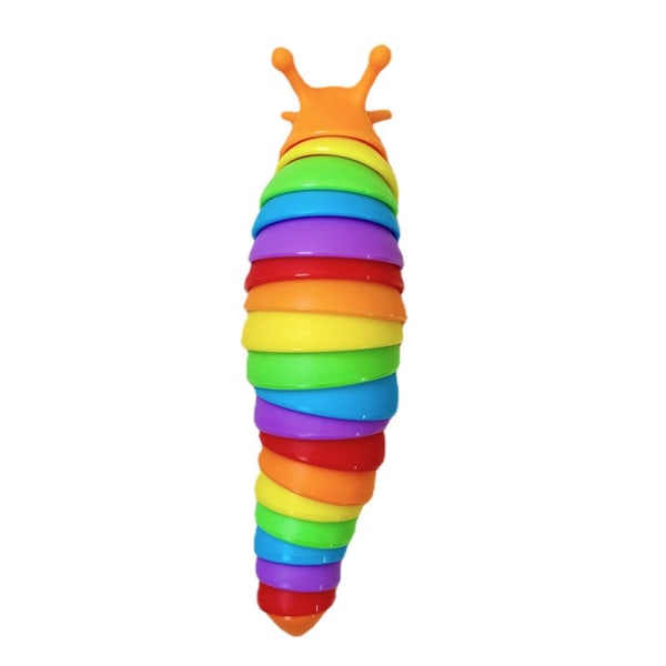Sensoriska leksaker ledade fingrar 3DToy Ångest Stressrelief Kontorsskrivbordsleksak Flexibel Stretch Stim Vriden Rainbow Slug Leksak Roliga pedagogiska leksaker Gif