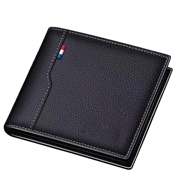 Lommebok for menn med flere spilleautomater Slitebestandig slank og fasjonabel gavekortveske for daglige bedrifter Short 381 Black