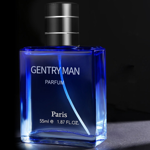 55ML lett parfyme for menn, forfriskende og langvarig cologne, egnet for dating og dagligliv, en perfekt julegave til ham elegant blå