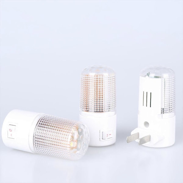 3W Plug-in LED Nattlampe Manuell På/Av Sengelampe